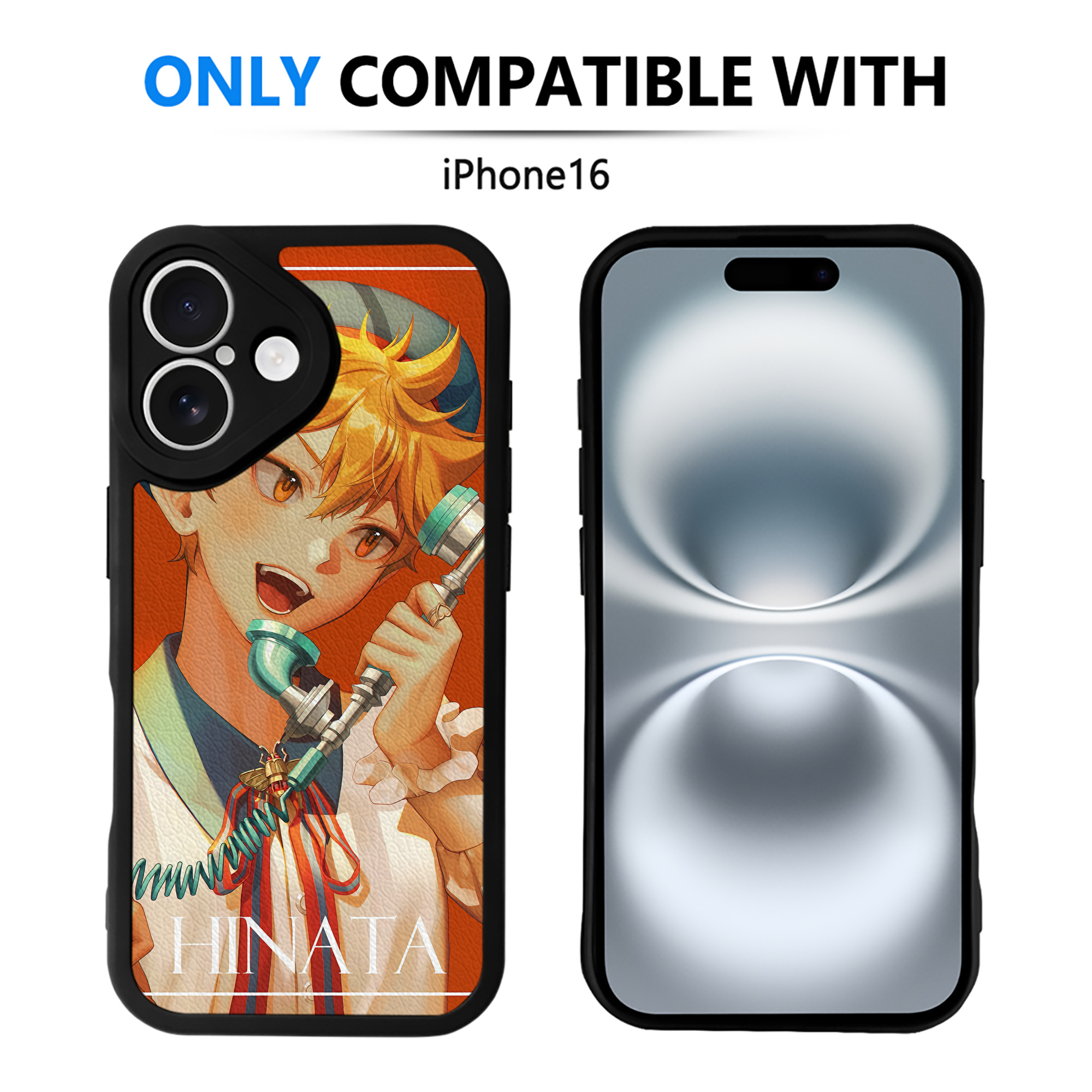 （画像用） ハイキュー!! Haikyu!! 【iPhone 16シリーズ対応】シリコンスマホケース（レザー調） 材質：シリコン